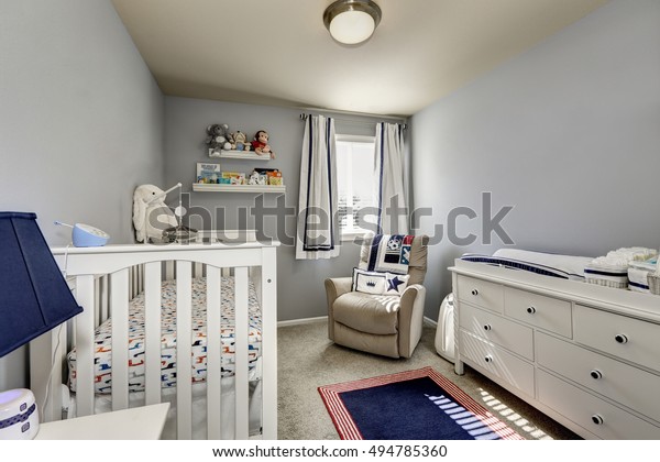 Baby Bedroom Interior Boys Room Gray Stock Photo Edit Now