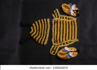 Baby Bee Costume With Baby Slippers