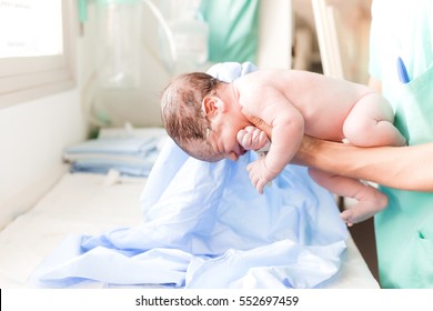 Baby Being Born In Hospital