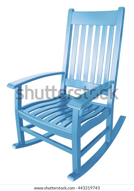 baby blue rocking chair