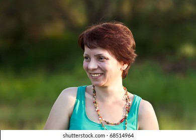 Baby Boomers, Caucasian Woman Casual Dressed In Nature Setting, High Key