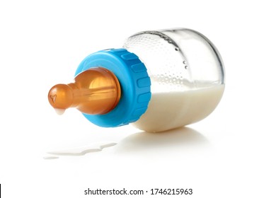 Baby Bottle Isolated On White Totaly 