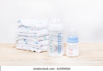 Baby Water Bottles Babies Diapers Stock Photo (Edit Now) 615904475