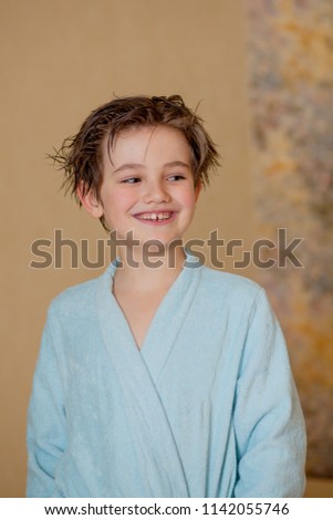 Baby Boy After Shower Wet Hair Stock Photo Edit Now 1142055746