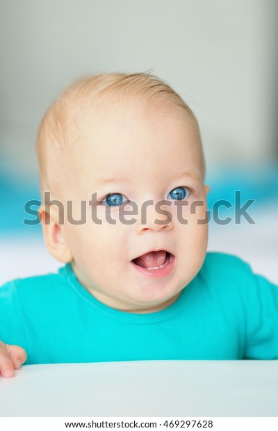 Baby Boy Blue Eyes Portrait Stock Photo 469297628 | Shutterstock