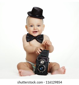 Baby Boy With Camera