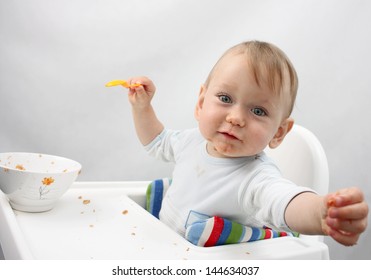 Baby Boy Eating