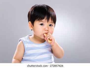 Baby Boy Learn To Eat The Finger Food