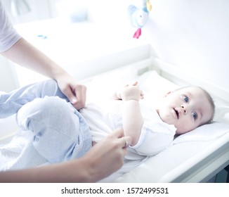 Baby Boy On Changing Mat