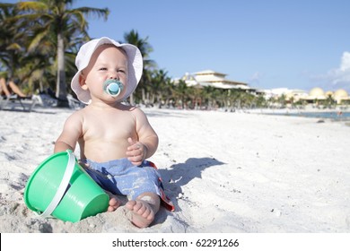 Baby Boy Playing With Sand Stock Image Image Of Child 6194513