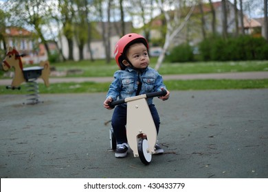 baby with bike