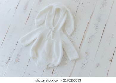 Baby Bunny Romper. White Romper. For A Yearling