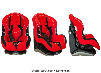 Baby Car Seat Isolated On White Background