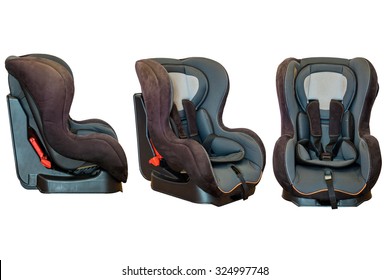 Baby Car Seat Isolated On White Background