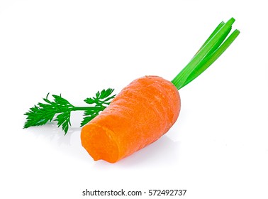 Baby Carrot Sticks Isolated On White