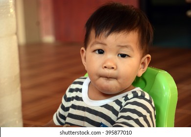 Baby Child Eating Chair Thai Baby Stock Photo 395877010 