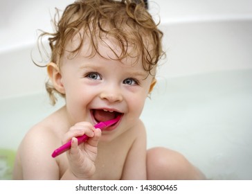 Baby Cleaning Teeth