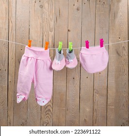 Baby Clothes On Clothesline