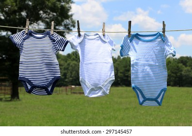 Baby Clothes On A Line