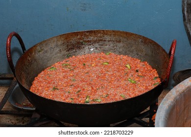 Baby Corn Frying In A Oil Pan