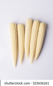 Baby Corn Isolated On White Background