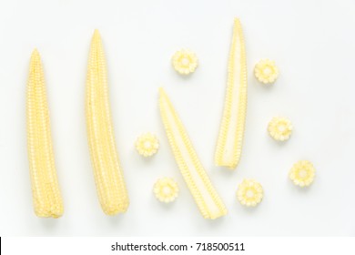 Baby Corn Isolated On White Background