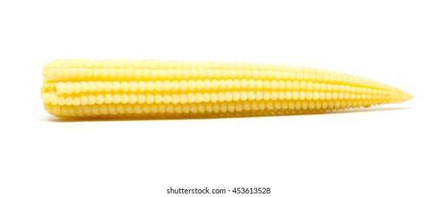 Baby Corn On A White Background