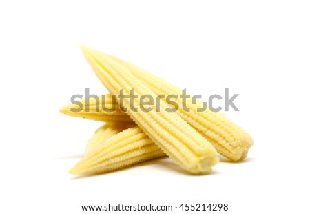 baby corn on a white background