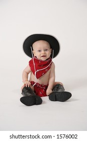 Baby Cowboy Sitting