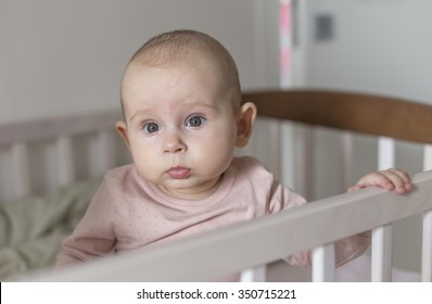 Baby In The Crib Itself Abandoned, Sad, Unhappy