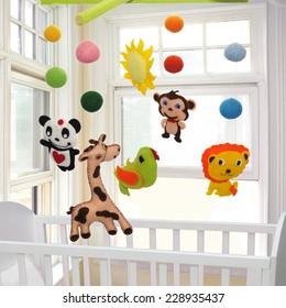 Baby Crib Mobile - Felt Toys