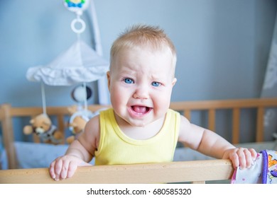 Baby Cries His Crib Stock Photo 680585320 | Shutterstock
