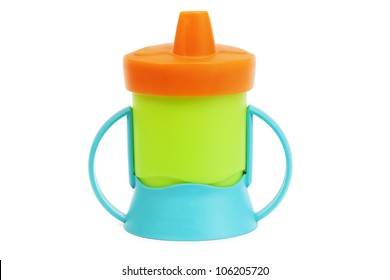 Baby Cup Bottle On White Background Stock Photo Edit Now