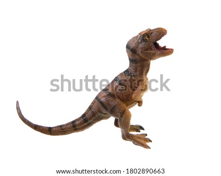 baby denosaur toy isolated on white background
