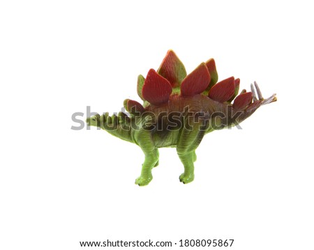                                baby denosaur toy isolated on white background