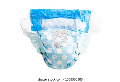 Baby Diapers Isolated On White Background