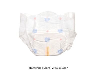 Baby diapers isolated on white background