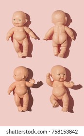 Baby Doll On Pink Background