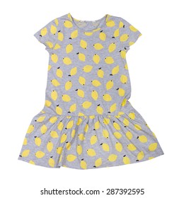 Baby Dress With A Pattern On A White Background