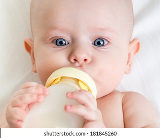 Baby Drinking From Bottle