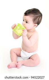 Baby Drinking Water From Cup