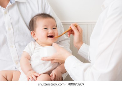 A Baby Eats A Baby Food