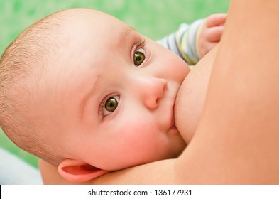 Baby Is Fed Mother's Milk