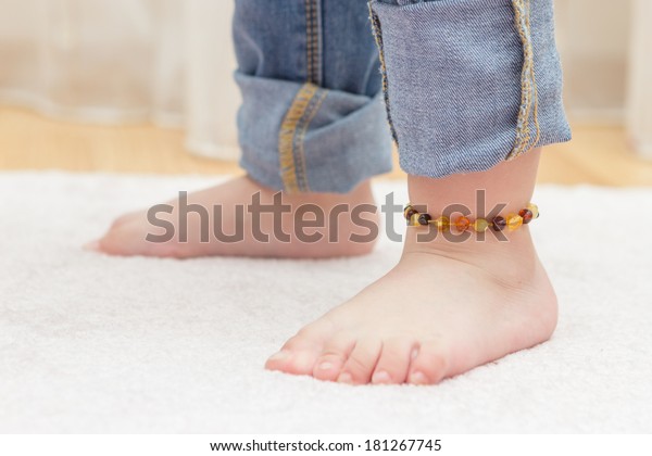 baby amber anklet