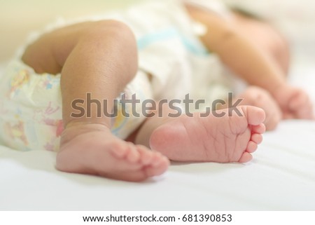 Baby feets in Soft focus