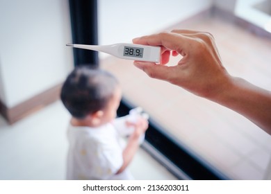 Baby fever, Febrile seizures (febrile convulsions) in kid is concept - Shutterstock ID 2136203011