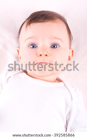 Similar – Image, Stock Photo Portrait of a three month old baby