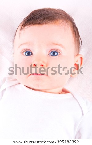 Image, Stock Photo Portrait of a three month old baby