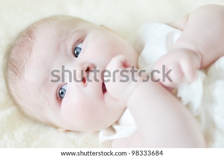 Similar – Baby taking feeding bottle