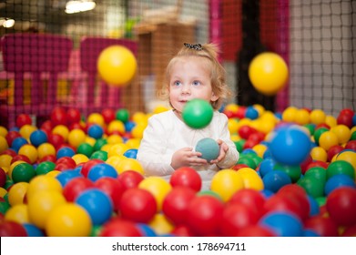 Baby Girl In Ball Pool